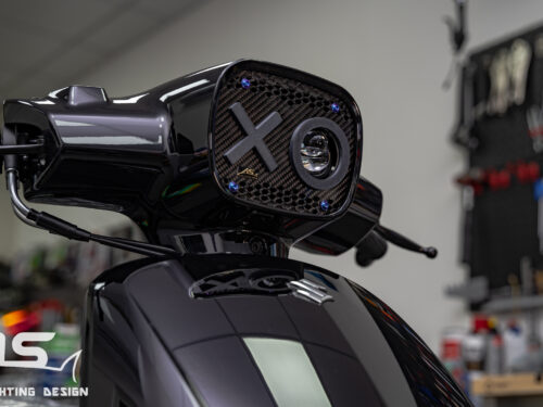AS-XO matrix headlight for Suzuki Sui with carbon fiber bracket and color XO cover options